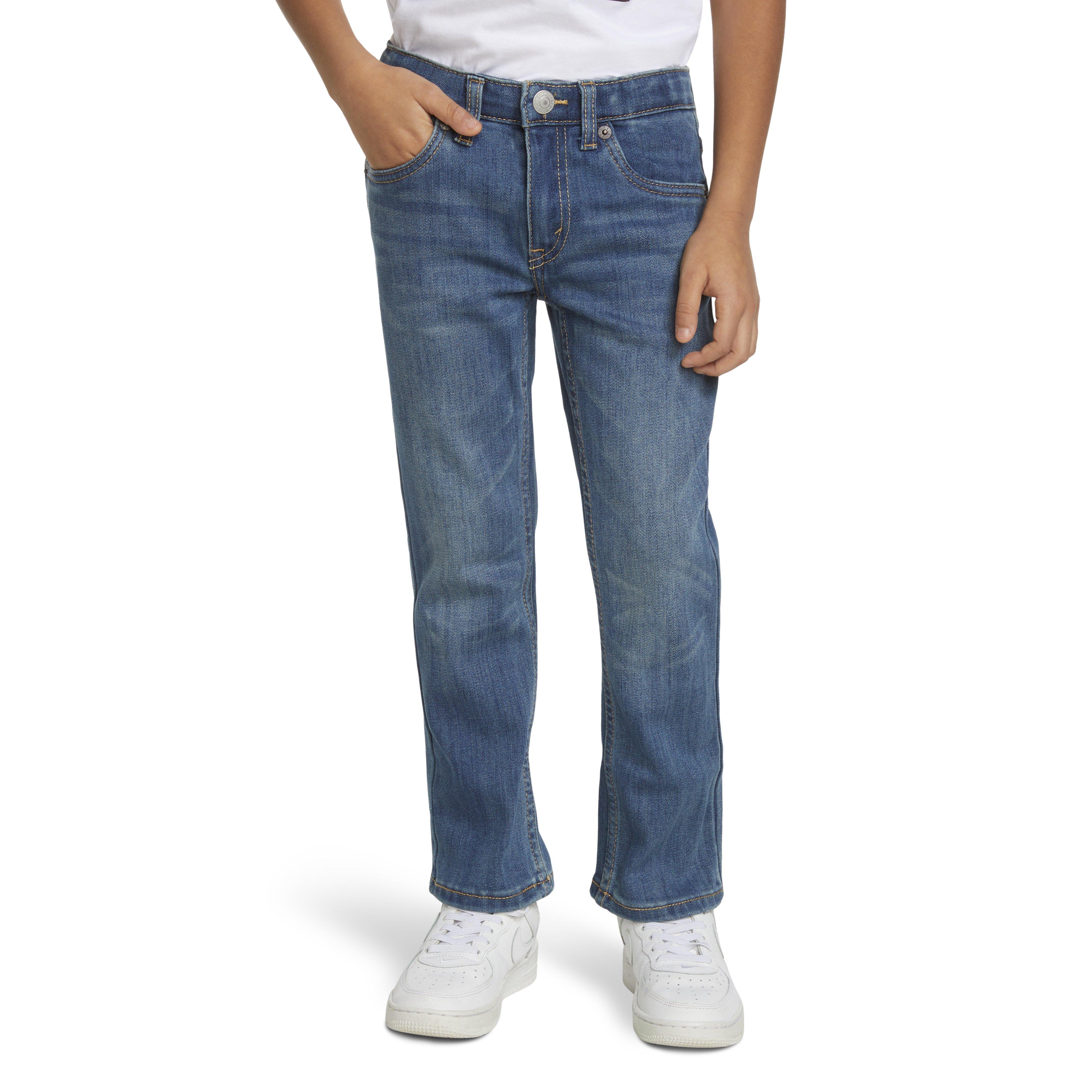 Levi's Little Boys' 511 Eco-Soft Performance Slim Fit Med Wash Well Worn Blue Denim Jeans - WELL WORN BLUE